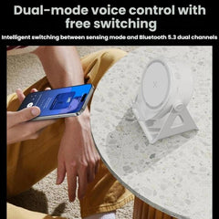 Altavoz inalámbrico con sensor y soporte giratorio para teléfono con luces