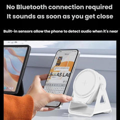 Altavoz inalámbrico con sensor y soporte giratorio para teléfono con luces
