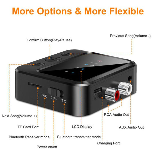 Adaptador transmisor/receptor de audio Bluet...