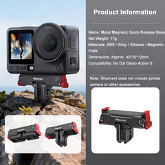 Adaptador magnético de liberación rápida para DJI Osmo Action 6