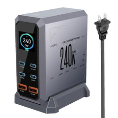 Cargador multipuerto de 240 W con pantalla d...