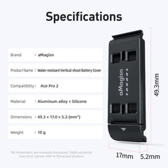 Tapa de batería para disparo vertical para Insta360 Ace Pro 2