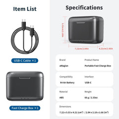 Estuche de carga rápida AMagisn para Insta36...