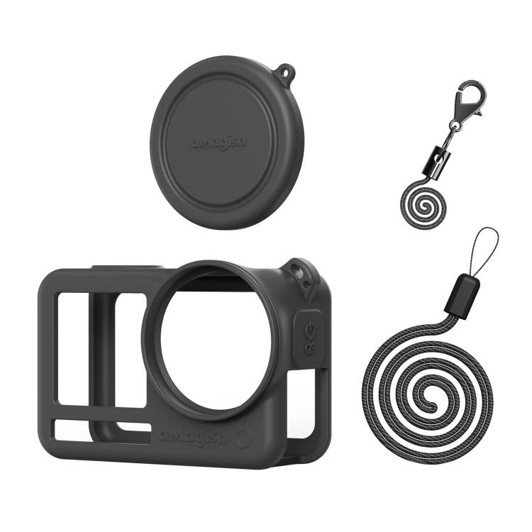 Funda de silicona aMagisn con tapa para lente para DJI Osmo Action 6