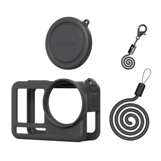 Funda de silicona aMagisn con tapa para lente para DJI Osmo Action 6