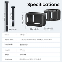 Funda de silicona multifuncional para la base de conexión DJI Osmo Nano Vision