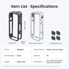 Jaula de plástico para cámara Insta360 X4 Air aMagisn