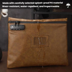 Estuche para documentos de cuero con cierre de contraseña KOSMCCO CL250