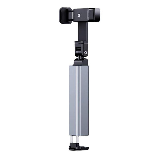 Soporte para teléfono portátil, plegable, giratorio y extensible con clip.