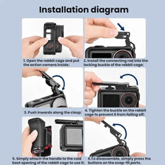 Mango con jaula Flymile para cámara DJI Osmo Action 5 Pro / 4 / 3