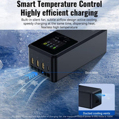 Cargador de 3 canales LKTOP UC342 de 200 W p...