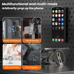 Soporte magnético doble multifunción plegable para teléfono de metal