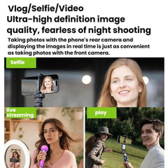 Espejo para selfies inalámbrico T3 con panta...