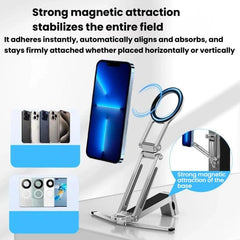 Soporte magnético de escritorio ultrafino y plegable para teléfono