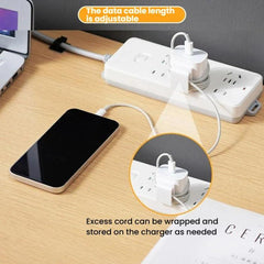 2 soportes para cargador de teléfono con clip para cable de carga