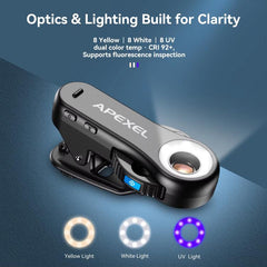 Microscopio para teléfono APEXEL TriScope 40...