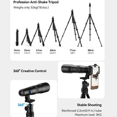 Kit de teleobjetivo APEXEL TeleCular 50x par...