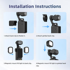 Luz de relleno magnética portátil Flymile para DJI Pocket 3