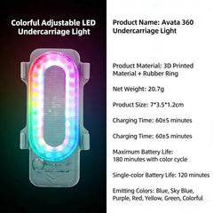 Para DJI Avata 360 RCSTQ RGB Luz inferior LED 3