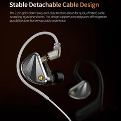 Auriculares con cable KZ Decet de 3,5 mm, 10...