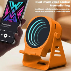 Altavoz inalámbrico por inducción con soporte para teléfono