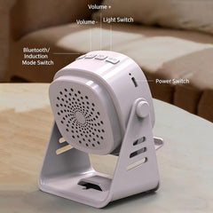 Altavoz inalámbrico por inducción con soporte para teléfono