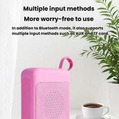 Mini altavoz de escritorio Bluetooth retro con luces RGB