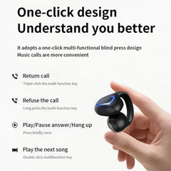 Auriculares Bluetooth GD30 de un solo oído con diseño de oreja única.