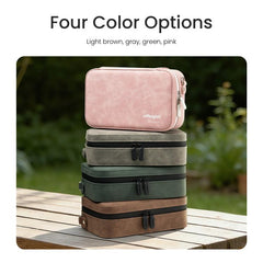 aMagisn Nubuck Leather Action Camera Carrying Case