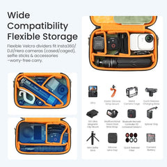 aMagisn Nubuck Leather Action Camera Carrying Case