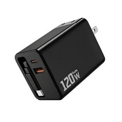 Cargador de pared GaN de 120 W con cable USB...
