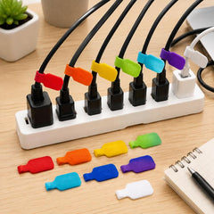 16 unidades/paquete de etiquetas para cables con cierre de velcro, aptas para escribir.
