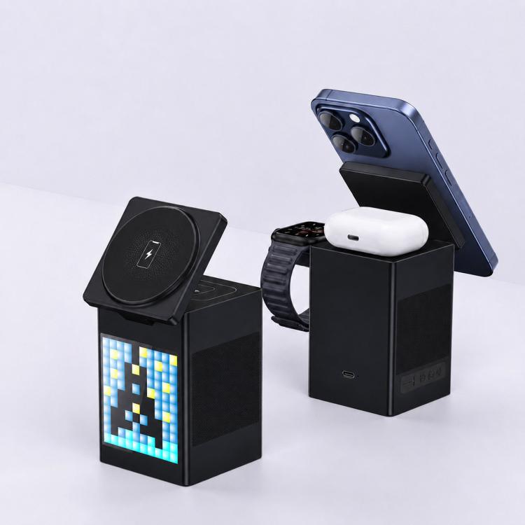 6-in-1 Magnetic Wireless Charger with Bluetooth Speaker