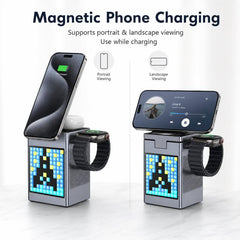 6-in-1 Magnetic Wireless Charger with Bluetooth Speaker