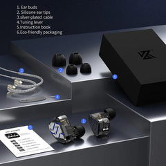 KZ-ZAT 1.2m Wired In-Ear Earhones With 1 Dyn...
