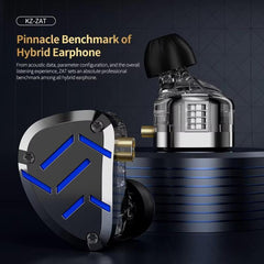 KZ-ZAT 1.2m Wired In-Ear Earhones With 1 Dyn...