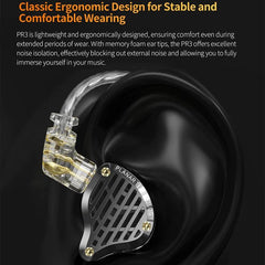 KZ-PR3 Planar Diaphragm In-Ear 1.2m Wired Ea...