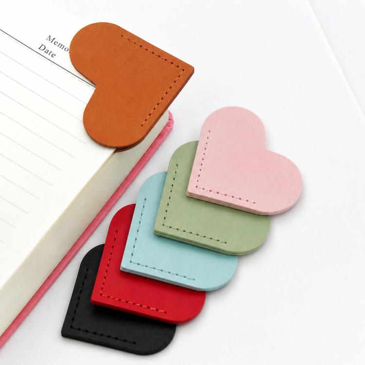 Juego de 6 clips marcapáginas con forma de corazón