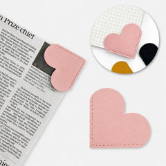 Juego de 6 clips marcapáginas con forma de corazón