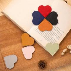 Juego de 6 clips marcapáginas con forma de corazón