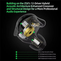 Auriculares con cable KZ ZSX PRO con control...