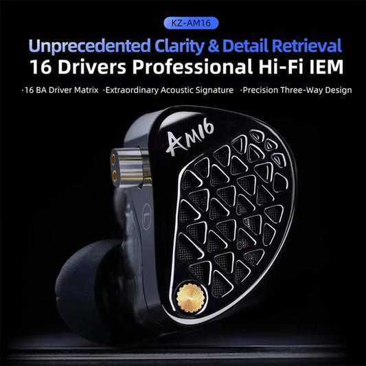 Auriculares con cable KZ-AM16 con controlado...