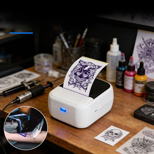 Impresora de etiquetas HZTZ C50 y mini máquina de plantillas para tatuajes