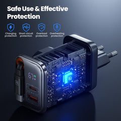 Cargador de pared Toocki de 67 W con cable U...