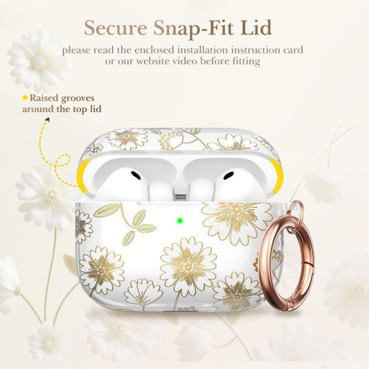 AhaStyle WE40 Clear Floral Case Hard TPU Pro...