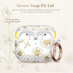 AhaStyle WE40 Clear Floral Case Hard TPU Pro...