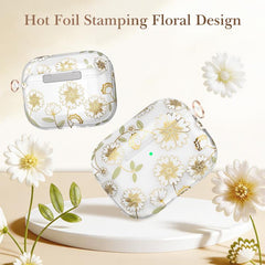 AhaStyle WE40 Clear Floral Case Hard TPU Pro...