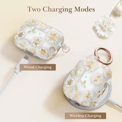 AhaStyle WE40 Clear Floral Case Hard TPU Pro...