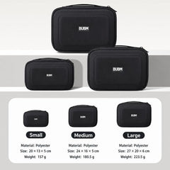 BUBM DRS Juego de 3 piezas de organizadores electrónicos y bolsas para cables de viaje
