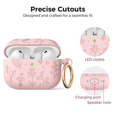 Funda de silicona floral AhaStyle WG186 para AirPods Pro 3